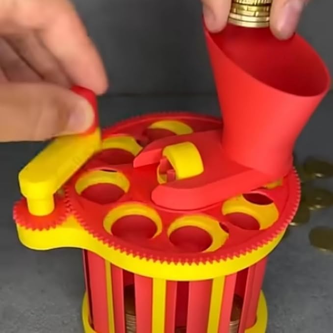 Genius Coin Classifier - Manual Hand-cranked Coin Sorter, Coin Organizer, Coin Sorter