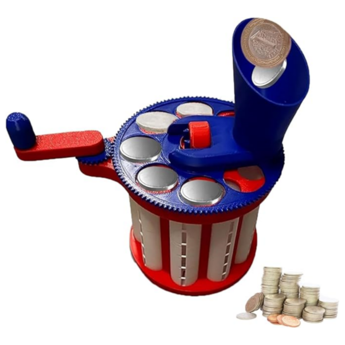 Genius Coin Classifier - Manual Hand-cranked Coin Sorter, Coin Organizer, Coin Sorter