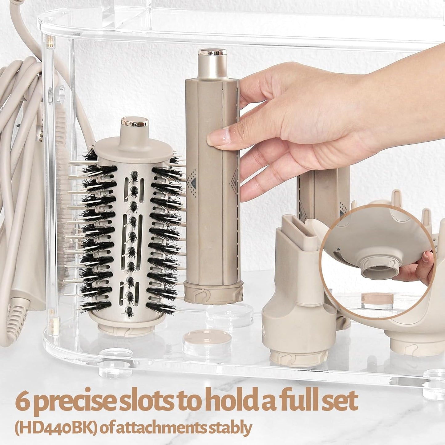 Acrylic Hair Dryer Accessory Organizer