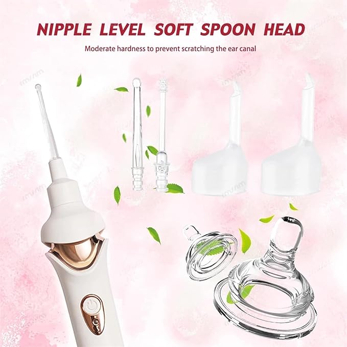 Ear Wax Remover Vacuum Cleaner Ear Wax Removal Ear Cleaner,Electric Ear Cleaner for Children and Adults,Earwax Tool Set,Safe and Soft Suitable for Family