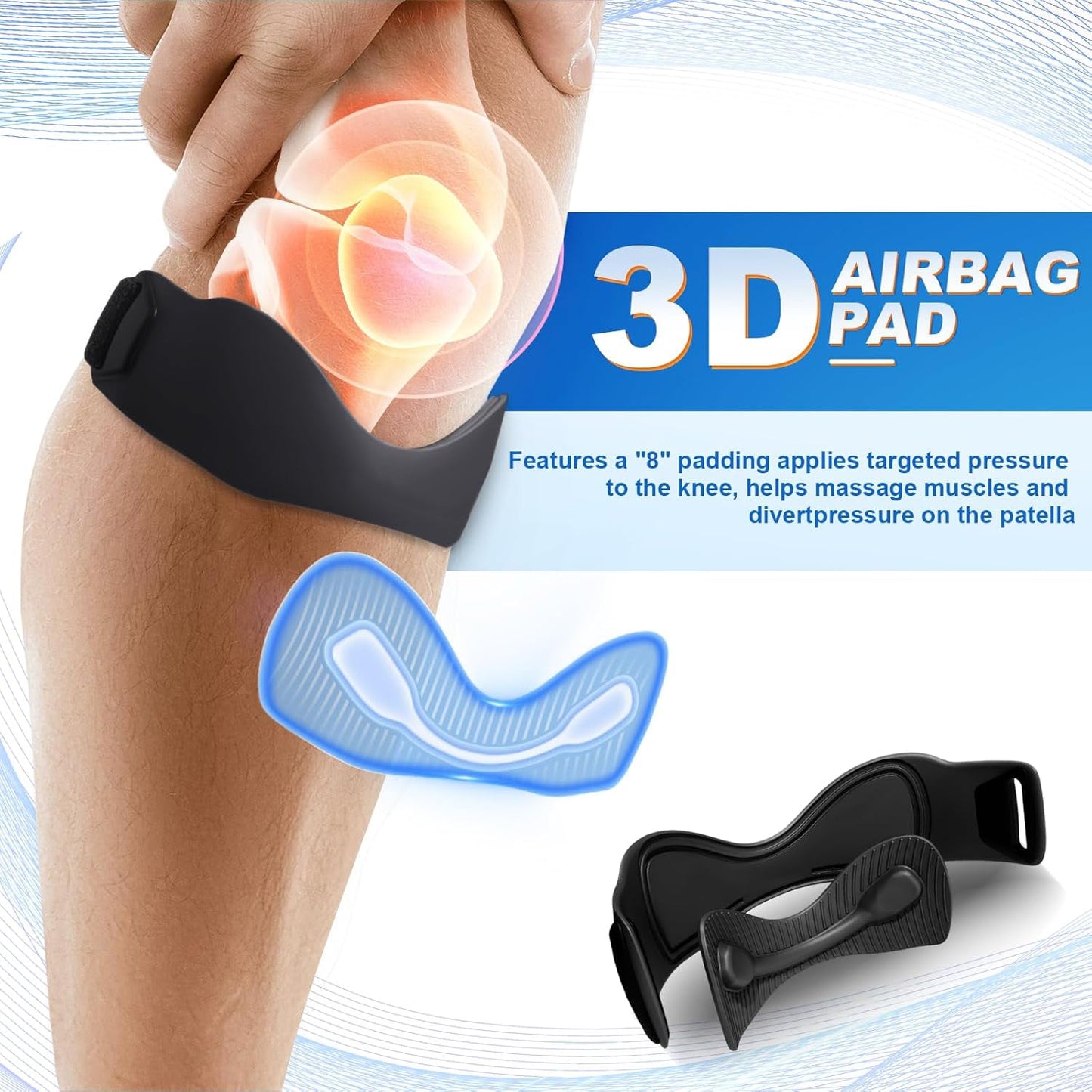 🦵 Patella Knee Strap – Adjustable Compression Brace for Pain Relief & Stabilization
