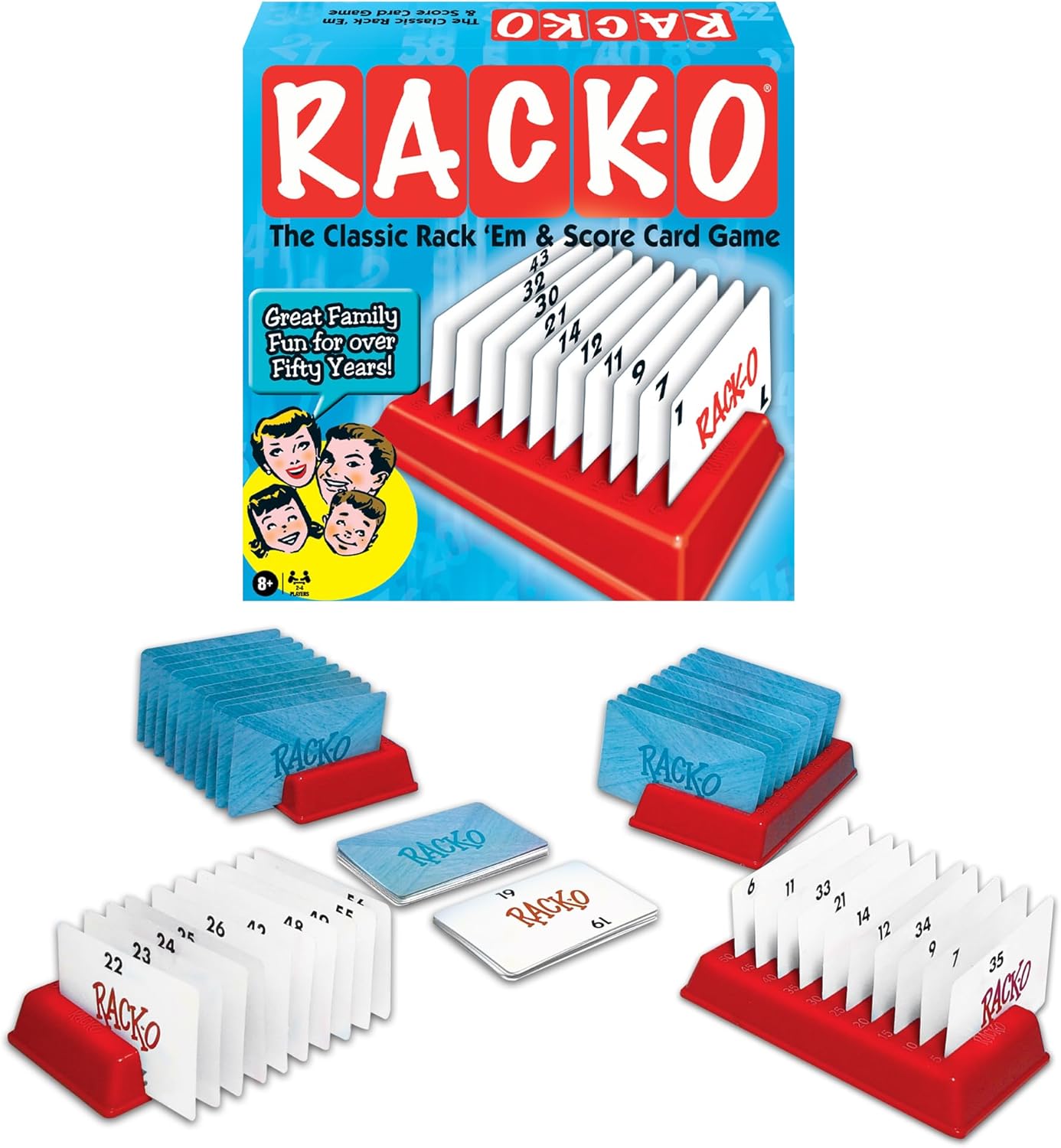 Vintage Card Game – Classic Playing Cards Set with Plastic Card Holders