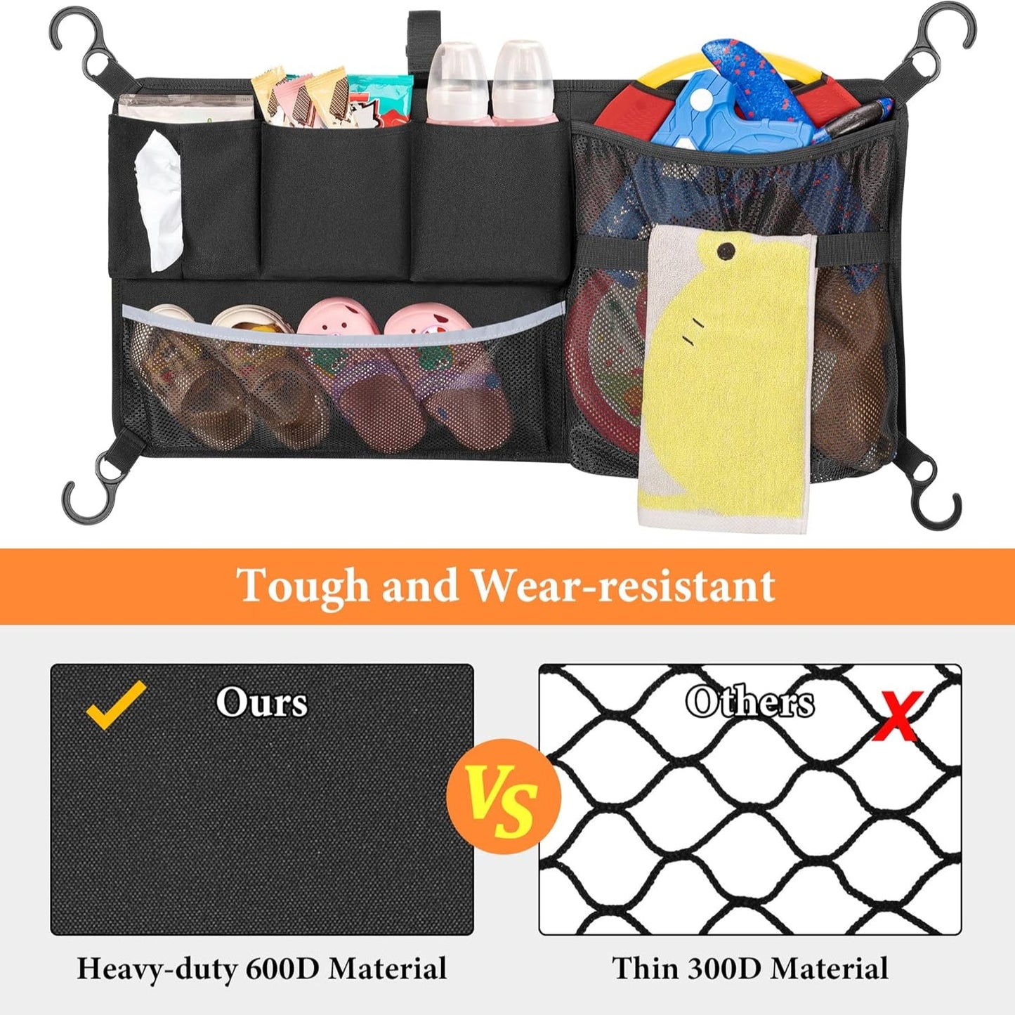🚼 Stroller Wagon Organizer Net – Effortless Storage for On-the-Go Families