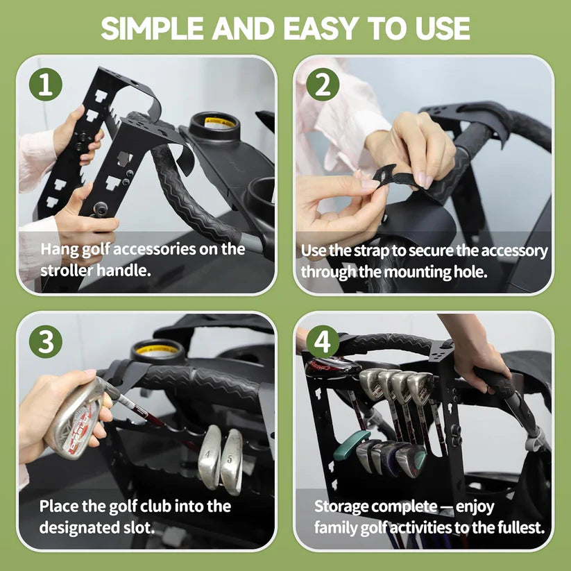 Club Carrier – Stroller Golf Club Holder for Family Golf Outings | Fits Most Strollers