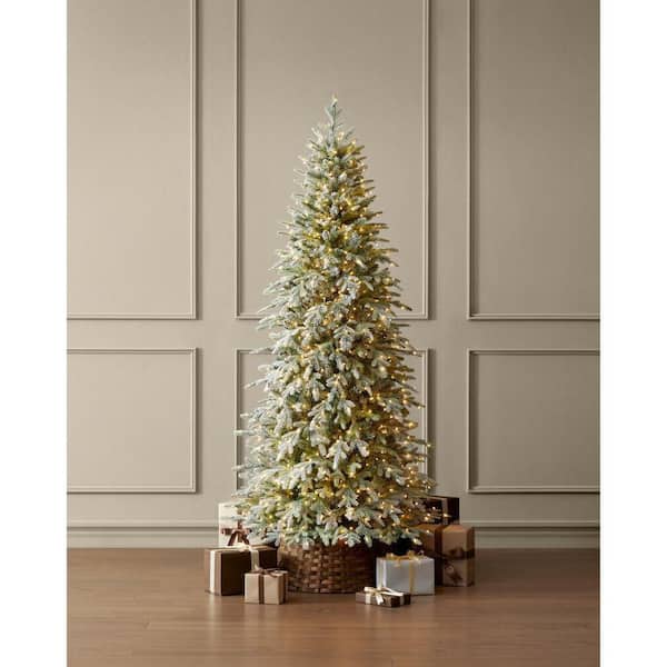 Grand Duchess Twinkling Balsam Fir Slim Flocked Christmas Tree 🎄✨
