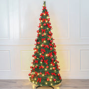 6-Foot Red Ribbon 3D Christmas Tree - Instant Holiday Elegance 🎀🎄