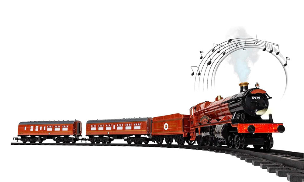 Hogwarts Express Battery-Powered Train Set – Bluetooth Remote Toy Train with Real Sounds, Lights & Steam Effects | For Kids Ages 4+