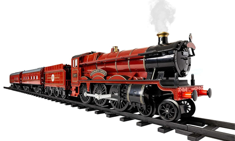 Hogwarts Express Battery-Powered Train Set – Bluetooth Remote Toy Train with Real Sounds, Lights & Steam Effects | For Kids Ages 4+