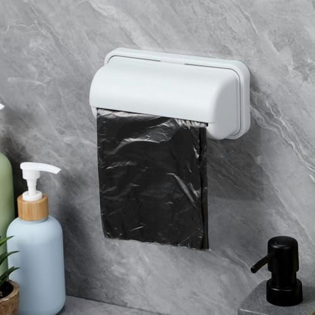 2-Pack Small Wall-Mounted Trash Bag Dispensers | Garbage Can Liner Dispenser | Fits 1.77" Thick Trash Rolls