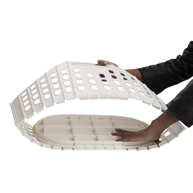 Foldable Laundry Basket 38L / 10 Gallons – Ventilated Plastic Hamper | Compact Clothes Bin