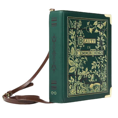 📚✨ "Wear Your Favorite Story – Vintage Book Cover Vegan Leather Crossbody Bag" ✨👜