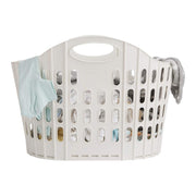 Foldable Laundry Basket 38L / 10 Gallons – Ventilated Plastic Hamper | Compact Clothes Bin