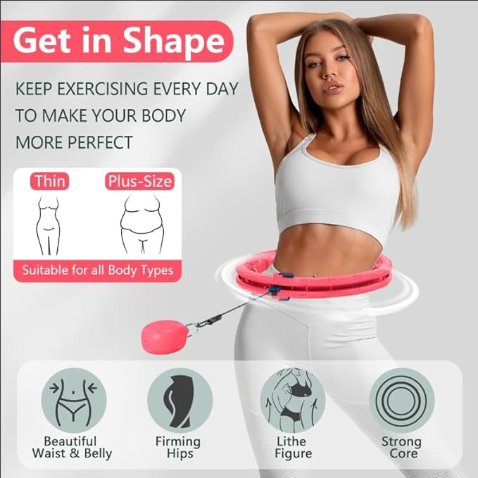 🔥 Magnetic Weighted Fitness Hoop – Fun, Effective, and Fits Every Body! 🔥