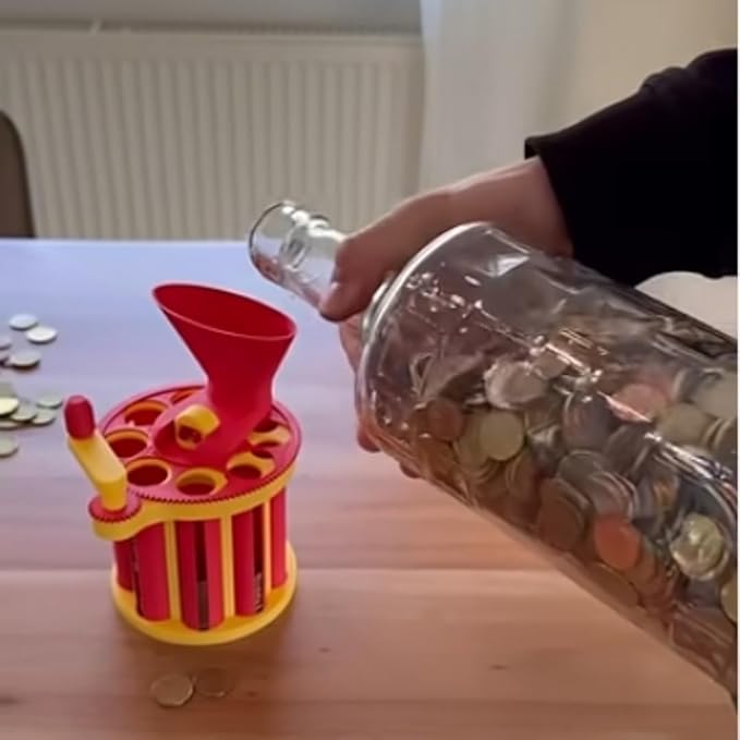Genius Coin Classifier - Manual Hand-cranked Coin Sorter, Coin Organizer, Coin Sorter