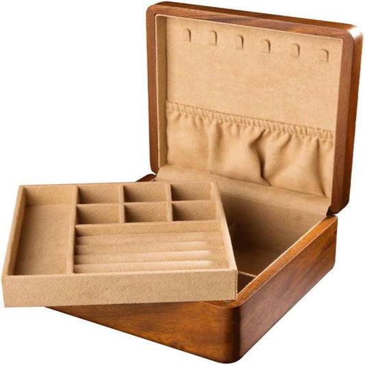 🌿 Solid Wood Jewelry Storage Box – Elegance Meets Tradition