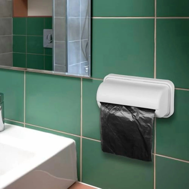 2-Pack Small Wall-Mounted Trash Bag Dispensers | Garbage Can Liner Dispenser | Fits 1.77" Thick Trash Rolls
