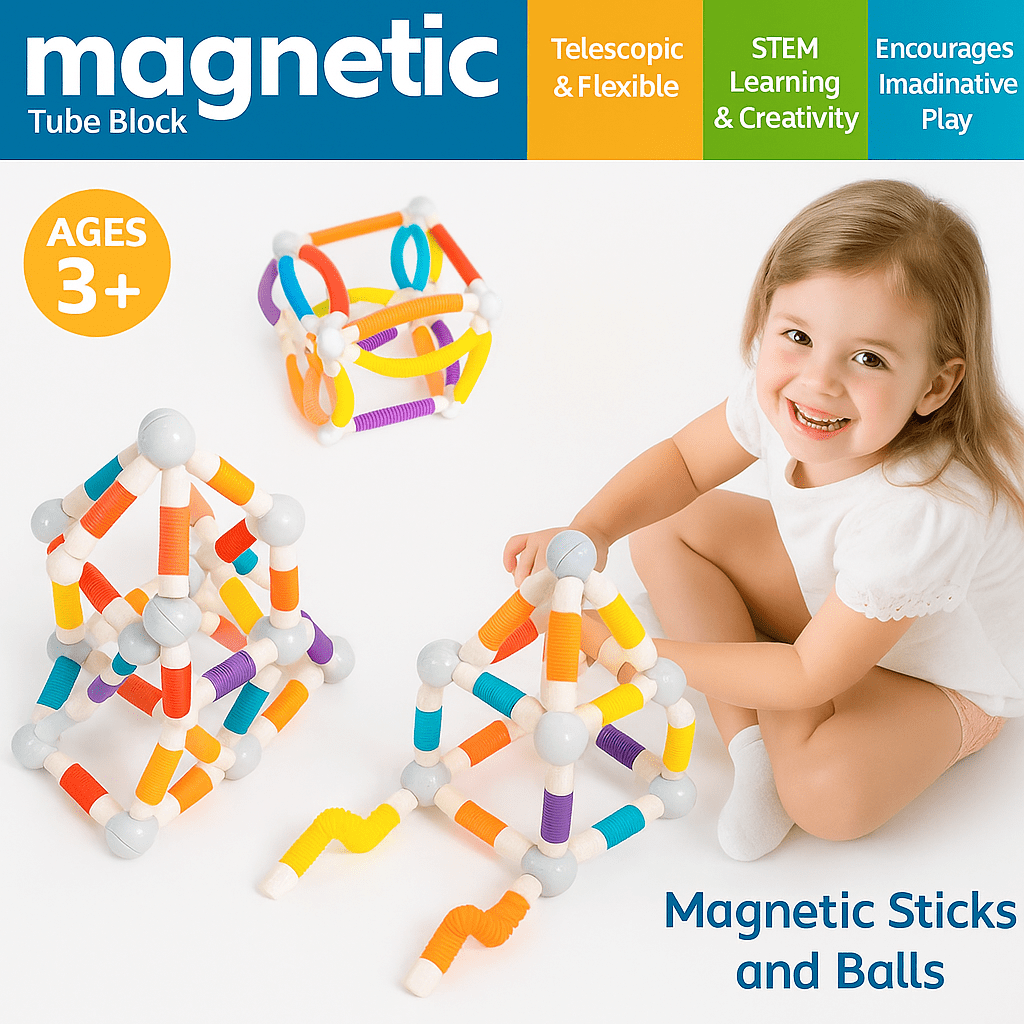🧲 Magnetic Bend & Build Toy – Imagination That Stretches