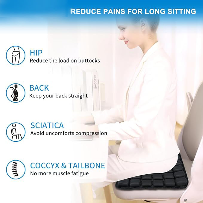 💺 Inflatable Seat Cushion – Pressure Relief, Waterproof &amp; Travel-Ready Support