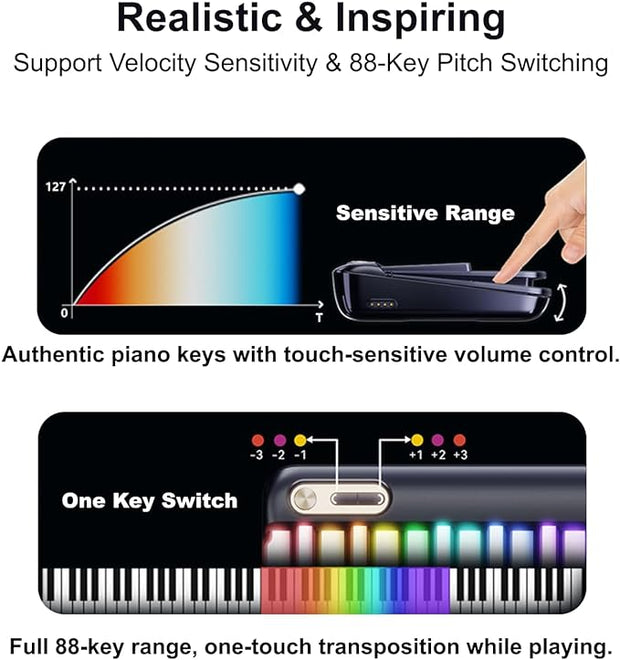 Expandable Smart Keyboard – Foldable LED Light Piano