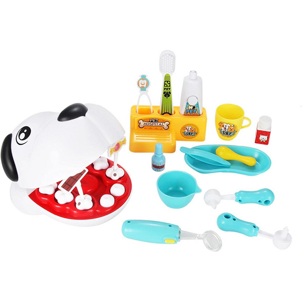 Kids Dentist Role Play Set – Educational Doctor Toys with 17 Pieces for Boys & Girls Ages 3+