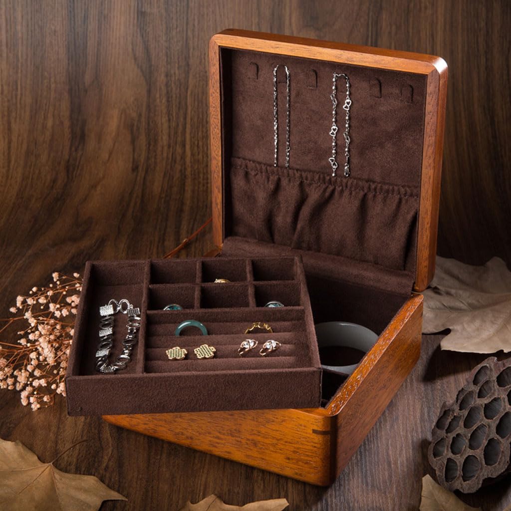 🌿 Solid Wood Jewelry Storage Box – Elegance Meets Tradition