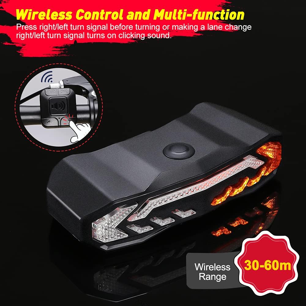 🚴 Smart 5-in-1 Bike Tail Light – Be Seen, Be Safe, Be Loud