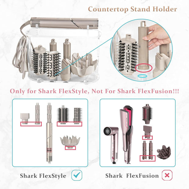 Acrylic Hair Dryer Accessory Organizer