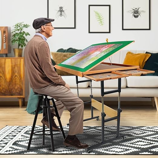 2000-Piece 2-in-1 Tilt & Rotate Puzzle Board – Ultimate Puzzle Station with 4 Drawers 🧩✨