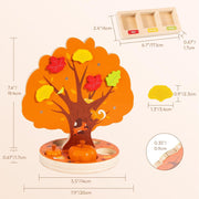 Montessori Fine Motor Toy – Wooden Magnetic Apple Picking Tree for Kids