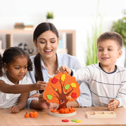 Montessori Fine Motor Toy – Wooden Magnetic Apple Picking Tree for Kids