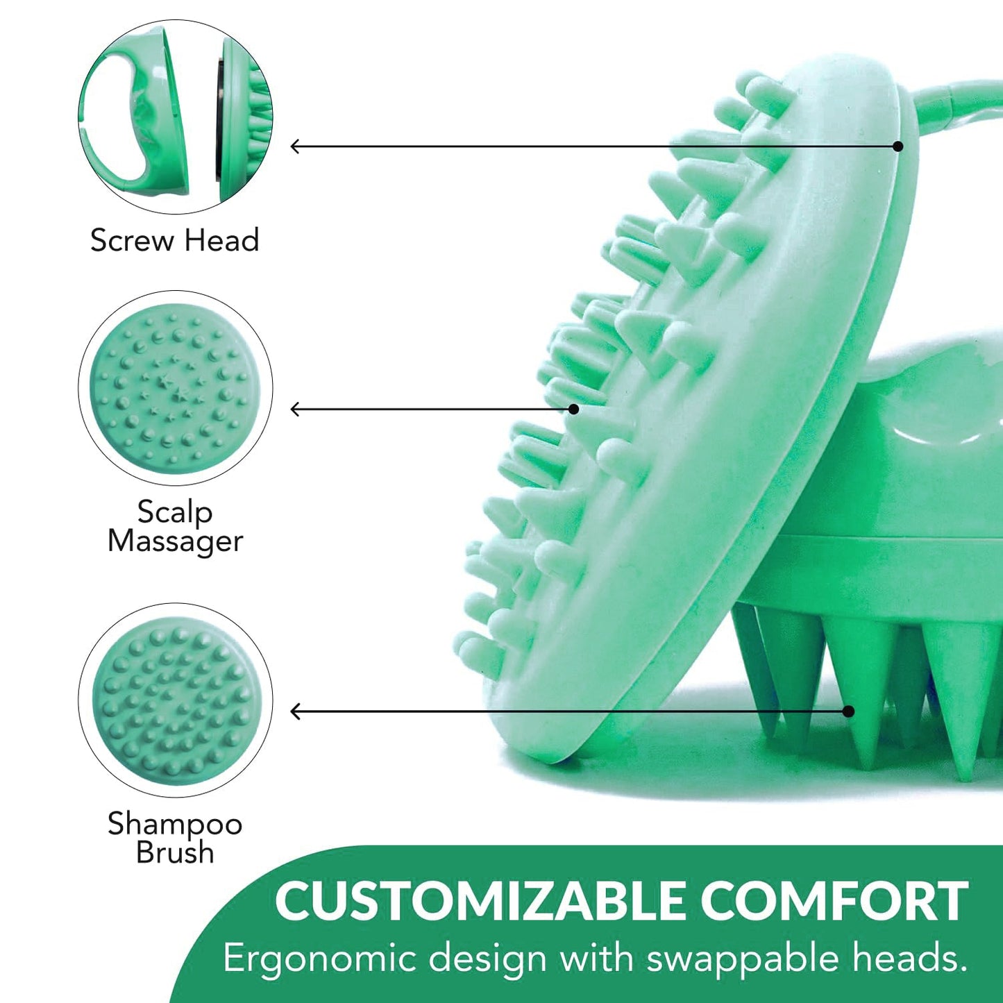 💆 Silicone Scalp Massager Brush – Spa-Like Hair Care in the Palm of Your Hand