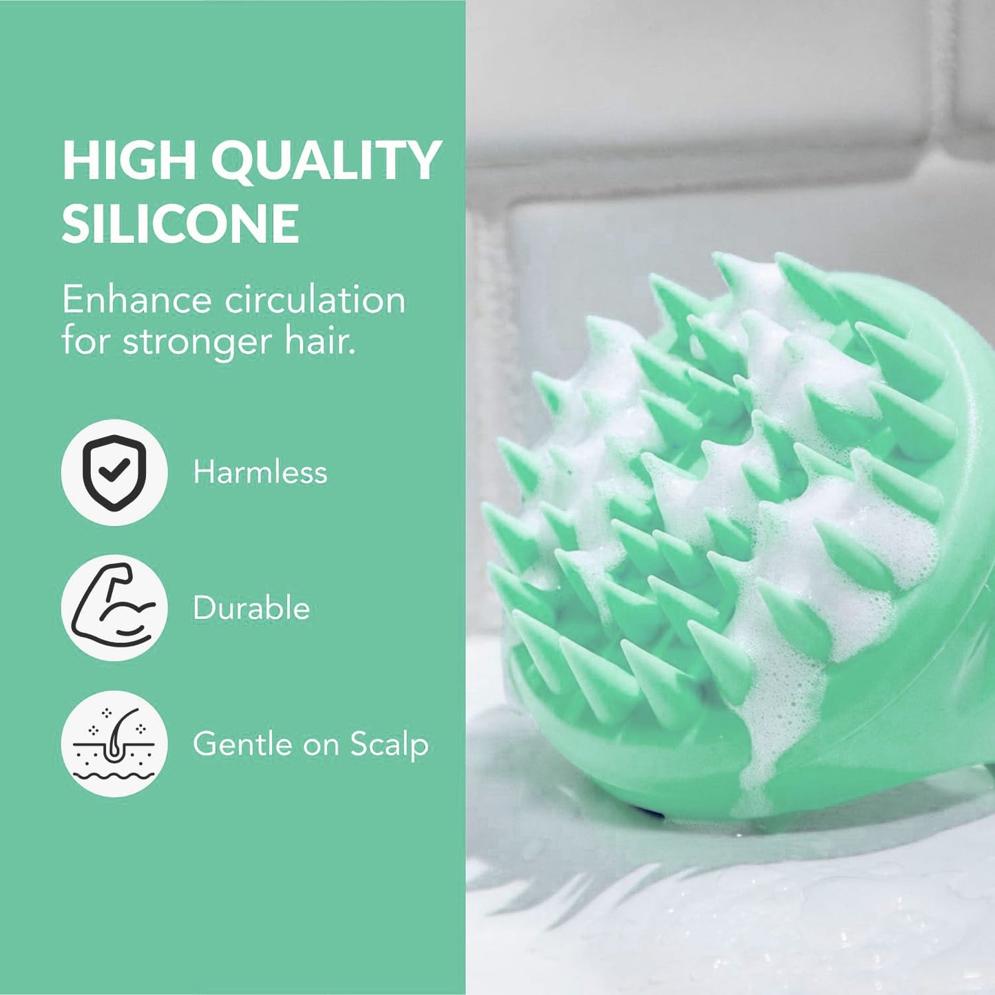💆 Silicone Scalp Massager Brush – Spa-Like Hair Care in the Palm of Your Hand