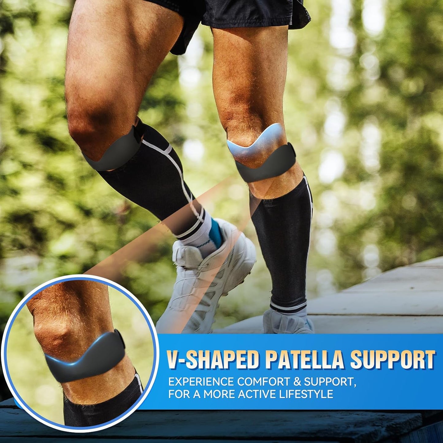 🦵 Patella Knee Strap – Adjustable Compression Brace for Pain Relief & Stabilization