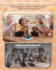 8-in-1 Charging Dock – Compatible with Switch 2, Switch, and Switch OLED