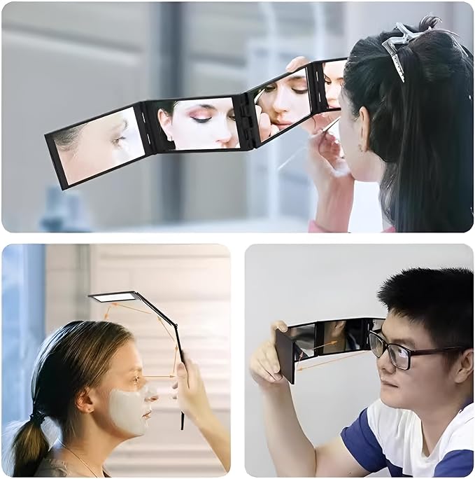 Multi-Angle Folding Mirror｜Portable, Lightweight, and Perfect for Self-Haircuts &amp; Makeup