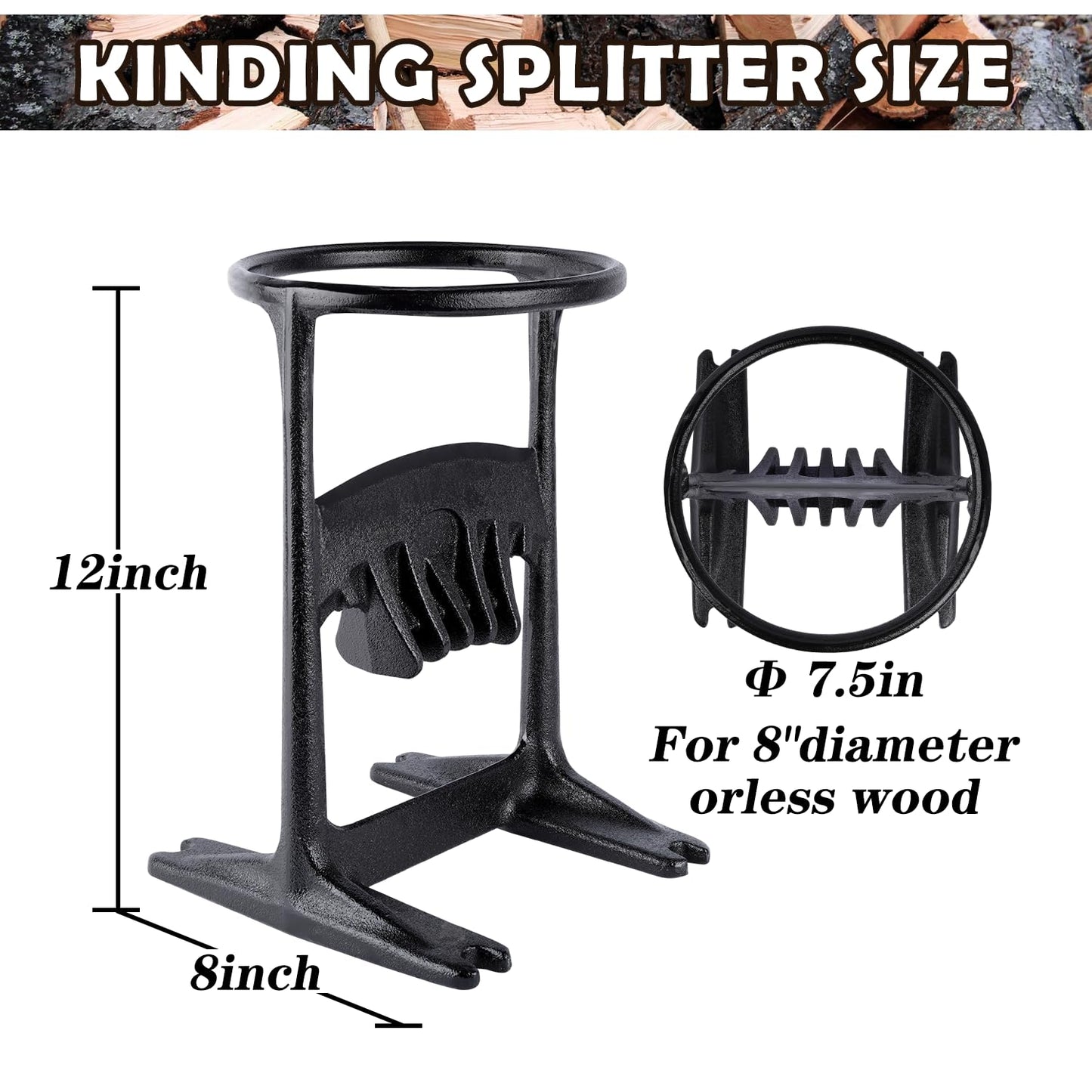Kindling Cracker – Safe & Easy Manual Firewood Splitter Wedge