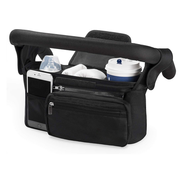 Universal Stroller Organizer – Cup Holder & Phone Bag, Fits Most Strollers