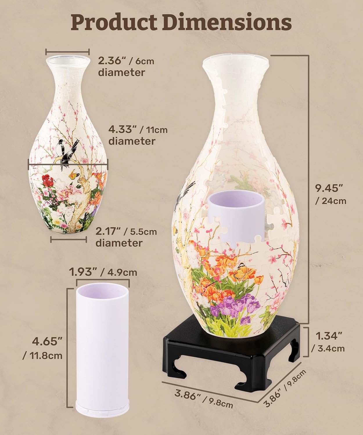 🧩 3D Puzzle Flower Vase – Buildable Art That Blooms with Style