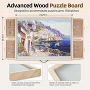 2000-Piece 2-in-1 Tilt & Rotate Puzzle Board – Ultimate Puzzle Station with 4 Drawers 🧩✨