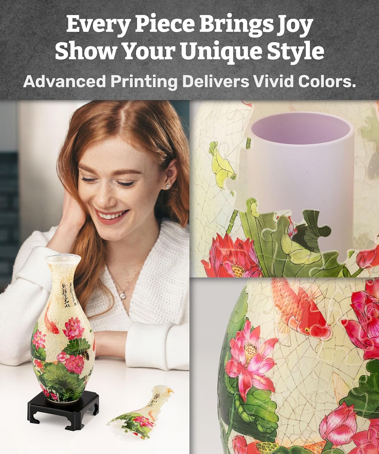 🧩 3D Puzzle Flower Vase – Buildable Art That Blooms with Style