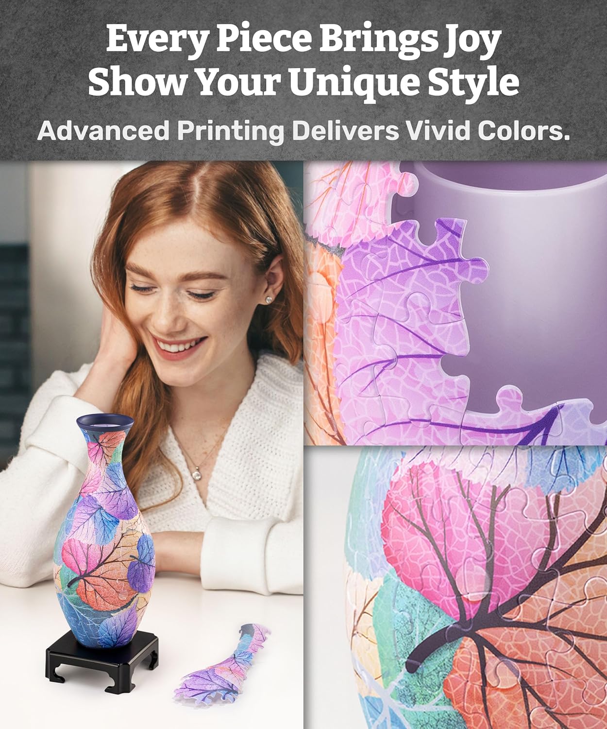 🧩 3D Puzzle Flower Vase – Buildable Art That Blooms with Style