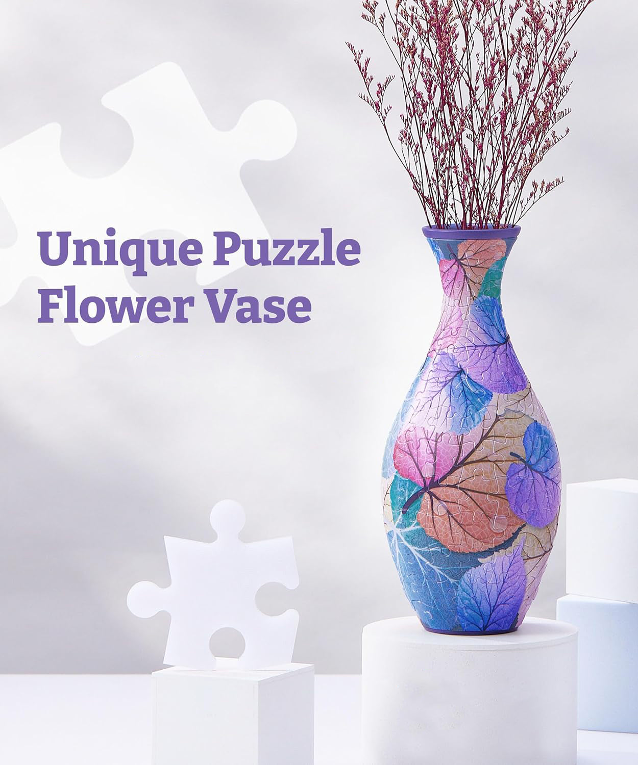 🧩 3D Puzzle Flower Vase – Buildable Art That Blooms with Style