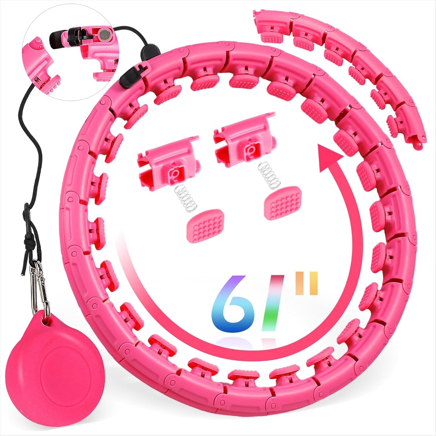 🔥 Magnetic Weighted Fitness Hoop – Fun, Effective, and Fits Every Body! 🔥
