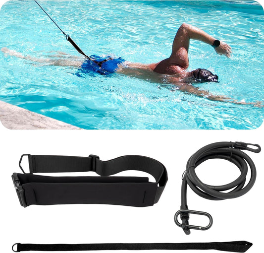 🌊 Adjustable Swim Resistance Tether Belt – Train Anywhere, Anytime