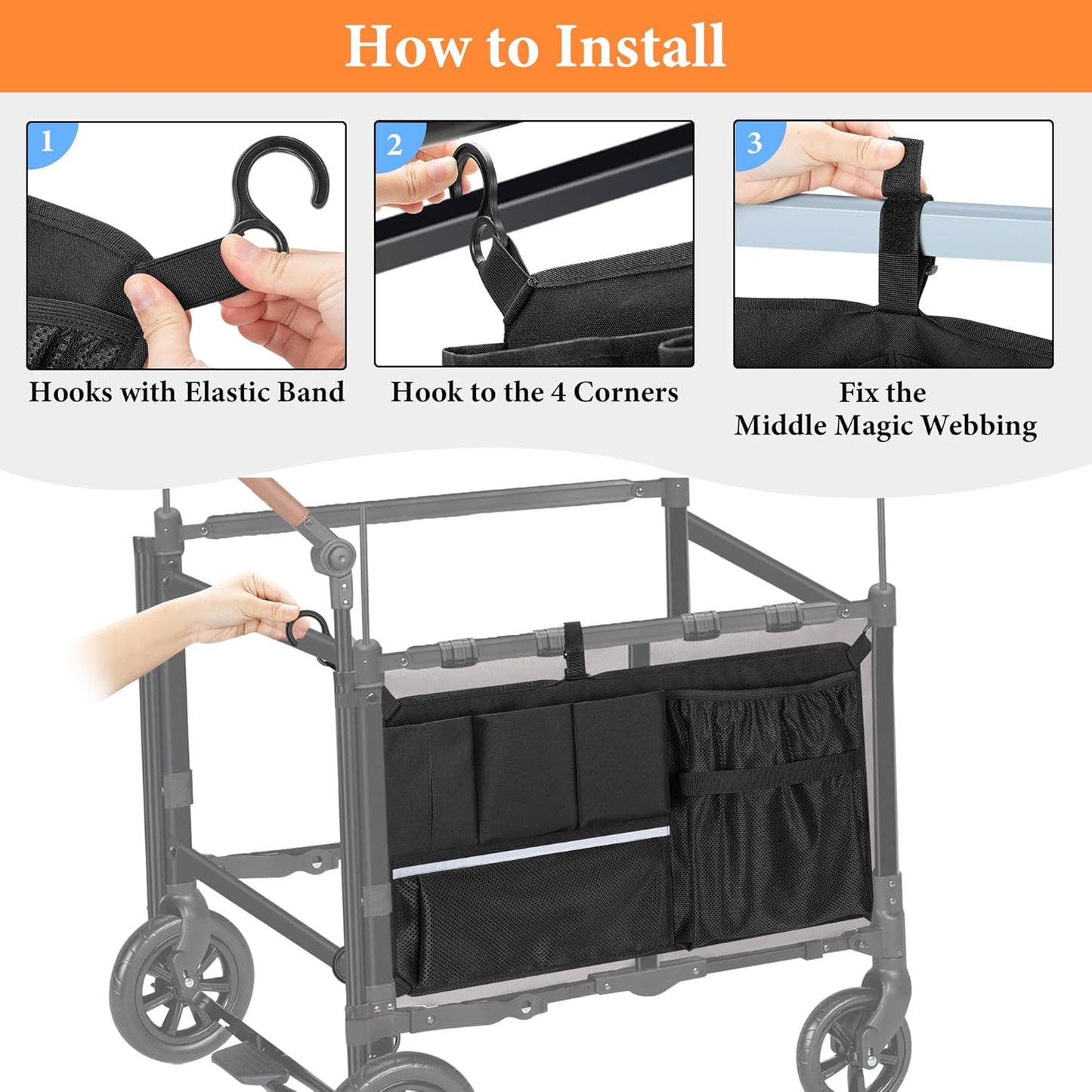 🚼 Stroller Wagon Organizer Net – Effortless Storage for On-the-Go Families