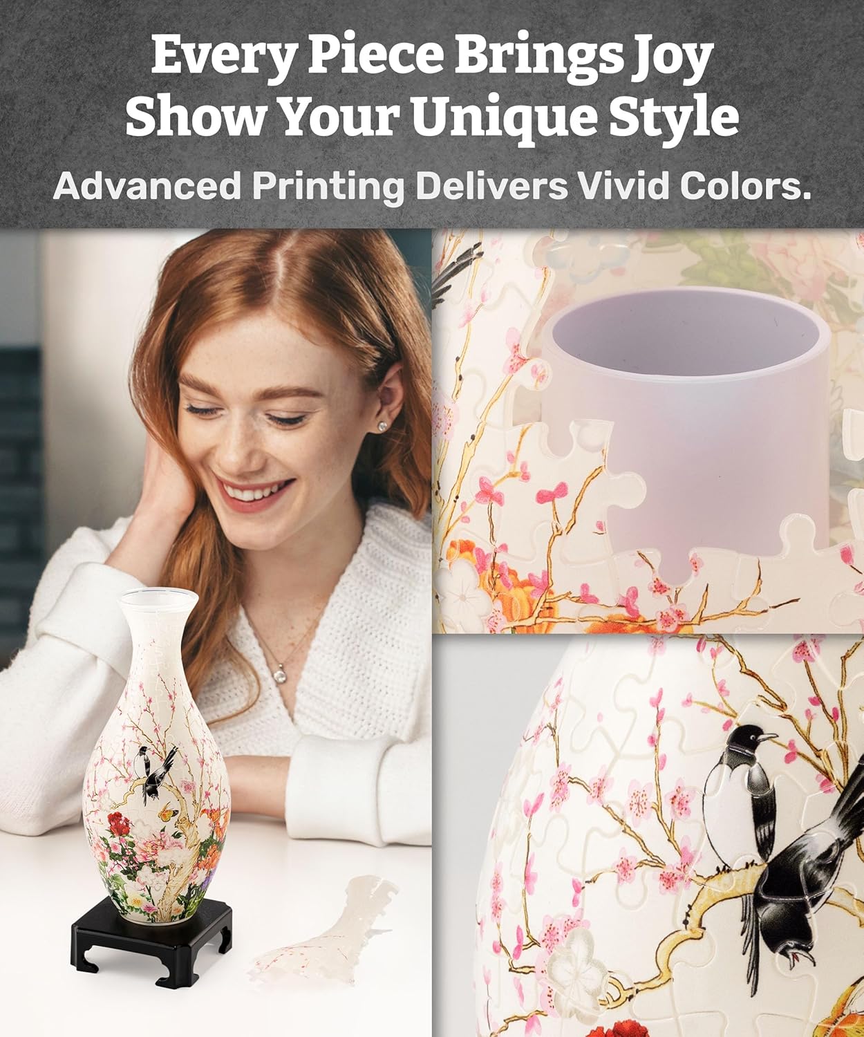 🧩 3D Puzzle Flower Vase – Buildable Art That Blooms with Style