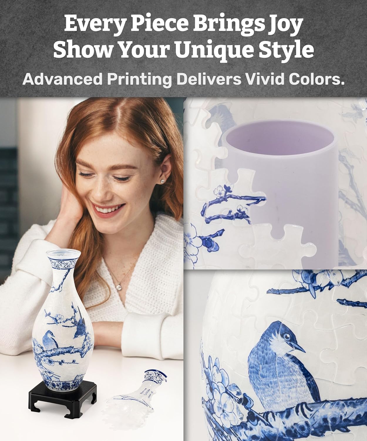 🧩 3D Puzzle Flower Vase – Buildable Art That Blooms with Style