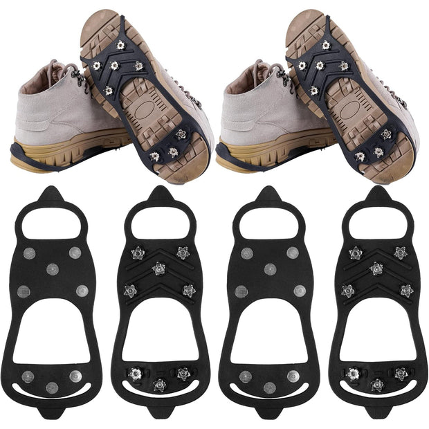 Ice Traction Cleats – Stainless Steel Spikes & Durable TPE | Anti-Slip Shoe Grips for Walking