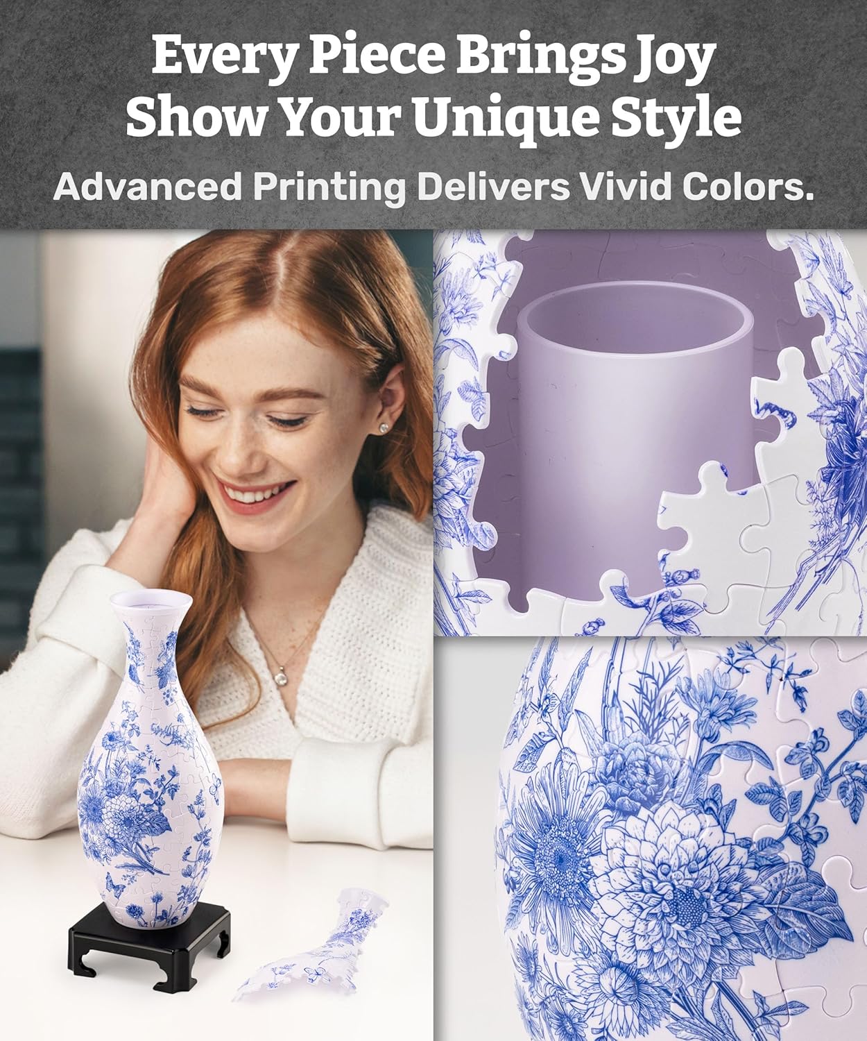 🧩 3D Puzzle Flower Vase – Buildable Art That Blooms with Style