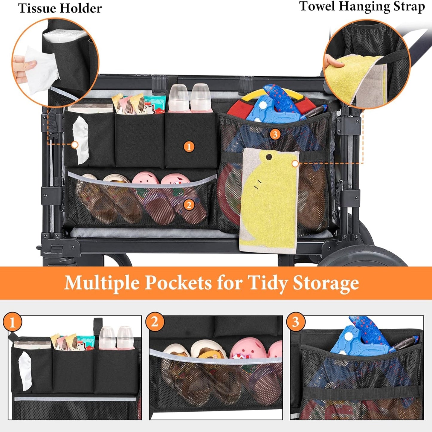 🚼 Stroller Wagon Organizer Net – Effortless Storage for On-the-Go Families